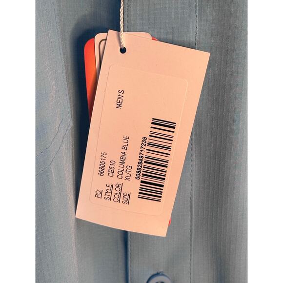CORE365 Men’s Columbia Blue Short Sleeve UV Protection Shirt XL NWT - Picture 12 of 16